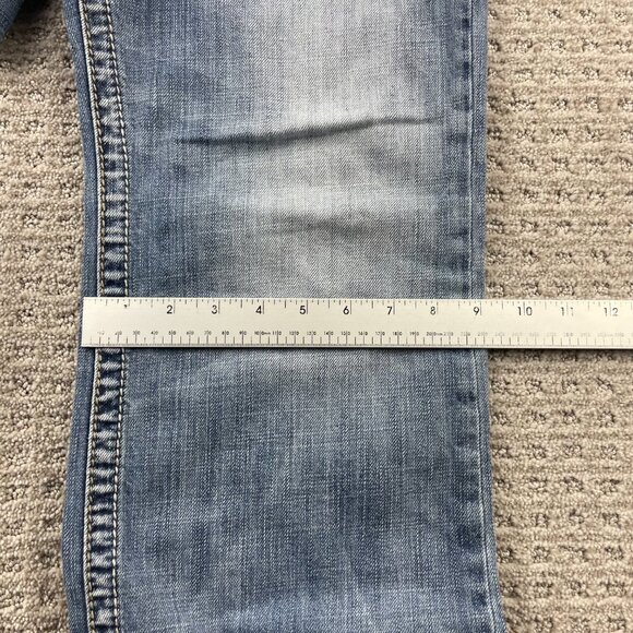 Silver Jeans Zac Men Size W33 / L34 Denim Pants Washed Blue Straight Leg Casual - Picture 15 of 16